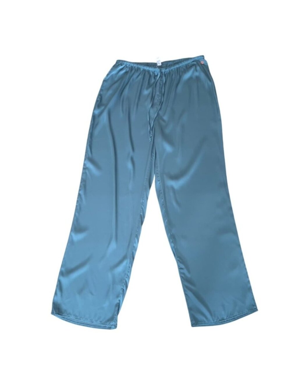 Danskin Satin Pajama Pants Elastic Waist Relaxed Fit XL green